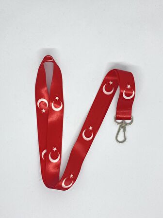 Türk Bayrağı Temalı Boyun İpi 