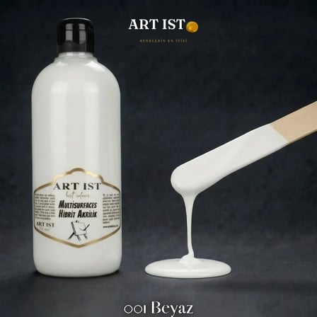 ART IST Multisurfaces Su Bazlı Akrilik Boya 500 ml - 001 Beyaz