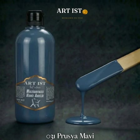 ART IST Multisurfaces Su Bazlı Akrilik Boya 500 ml - 031 Prusya Mavi