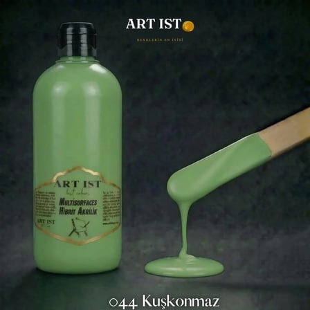 ART IST Multisurfaces Su Bazlı Akrilik Boya 500 ml - 044 Kuşkonmaz Yeşil