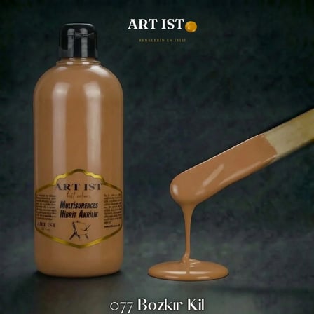 ART IST Multisurfaces Su Bazlı Akrilik Boya 500 ml - 077 Bozkır Kil
