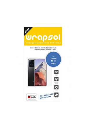 Xiaomi Mi 11 Ultra 360 ° Full Body Ekran Koruyucu Kaplama Ön Arka Yan Darbe Emici Poliüretan Film