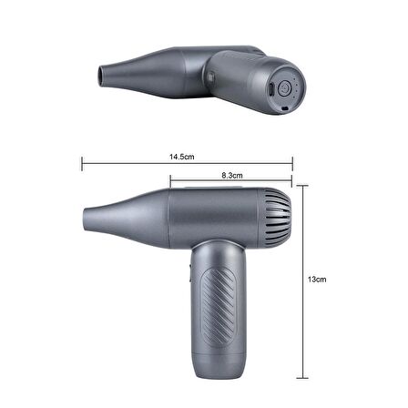 WRAPSOL AG01 AIR GUN VACUUM CLEANER TURBO GUN GRAY