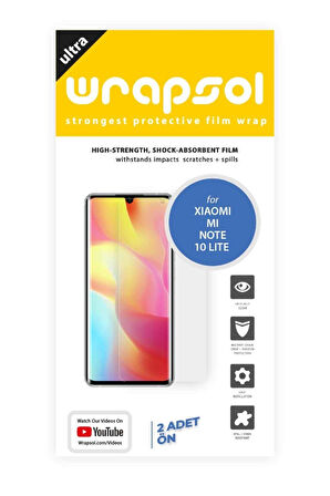 Xiaomi Mi Note 10 Lite Ekran Koruyucu Kaplama Darbe Emici Poliüretan Film Amerika Üretimi