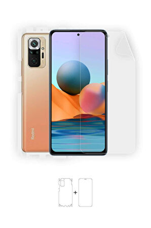 Xiaomi Redmi Note 10 Pro Full Body Ekran Koruyucu Ön Arka Yan Darbe Emici Poliüretan Film