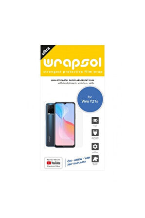 Vivo Y21s 360 ° Full Body Ekran Koruyucu Kaplama Ön Arka Yan Darbe Emici Poliüretan Film