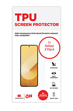 SAMSUNG GALAXY Z FLIP 6 TPU ÖN EKRAN KORUYUCU FİLM