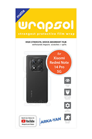 Xiaomi Redmi Note 14 Pro 5G Mat Arka ve Yan Koruyucu Kaplama Poliüretan Film