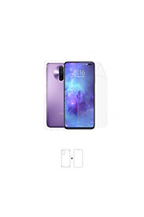 Xiaomi Poco X2 360 ° Full Body Ekran Koruyucu Kaplama Ön Arka Yan Darbe Emici Poliüretan Film