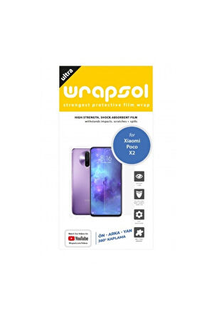 Xiaomi Poco X2 360 ° Full Body Ekran Koruyucu Kaplama Ön Arka Yan Darbe Emici Poliüretan Film