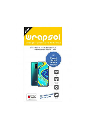 Xiaomi Redmi Note 9 Pro Max Full Body Ekran Koruyucu Ön Arka Yan Darbe Emici Poliüretan Film
