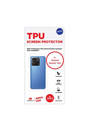 Xiaomi Redmi 10A Mat Arka Yan Koruyucu Hd Film