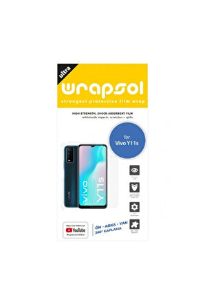 Vivo Y11s 360 ° Full Body Ekran Koruyucu Kaplama Ön Arka Yan Darbe Emici Poliüretan Film