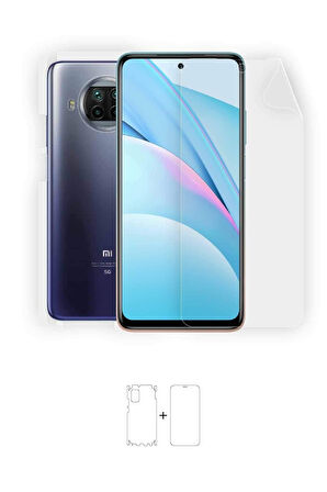 Xiaomi Mi 10t Lite 360 ° Full Body Ekran Koruyucu Kaplama Ön Arka Yan Darbe Emici Poliüretan Film