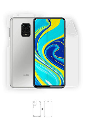 Xiaomi Redmi Note 9s 360 ° Full Body Ekran Koruyucu Kaplama Ön Arka Yan Darbe Emici Poliüretan Film