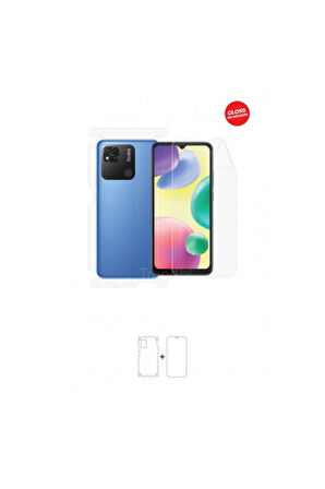 Xiaomi Redmi 10A 360 ° Full Body Ekran Koruyucu Kaplama Ön Arka Yan Darbe Emici Hd Film