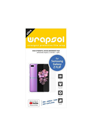 Galaxy Z Flip 360 ° Full Body Ekran Koruyucu Kaplama Ön Arka Yan Darbe Emici Poliüretan Film