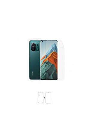 Xiaomi Mi 11 Pro 360 ° Full Body Ekran Koruyucu Kaplama Ön Arka Yan Darbe Emici Poliüretan Film