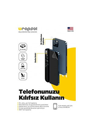Xiaomi Mi 11 Pro 360 ° Full Body Ekran Koruyucu Kaplama Ön Arka Yan Darbe Emici Poliüretan Film