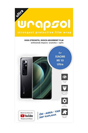 Xiaomi Mi 10 Ultra 360 ° Full Body Ekran Koruyucu Kaplama Ön Arka Yan Darbe Emici Poliüretan Film