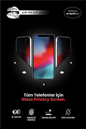 Xiaomi Civi 3 Parlak Hayalet Ekran Koruyucu Tam Kaplayan Parmak Izi Yapmayan Poliüretan Film