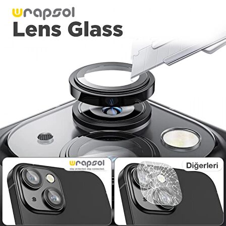 iPhone 15 Plus Siyah Kamera Lens Koruyucu Kolay Uygulama Aparatlı