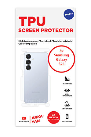 SAMSUNG GALAXY S25 EKRAN KORUYUCU TPU FİLM