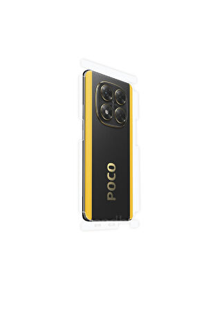 Xiaomi Poco X7 Parlak Arka ve Yan Koruyucu Kaplama Poliüretan Film