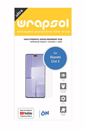Xiaomi Civi 3 Ekran Koruyucu Tam Kaplayan Esnek Poliüretan Film