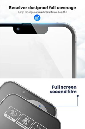 iPhone 15 Hayalet Kırılmaz Cam Corning Glass