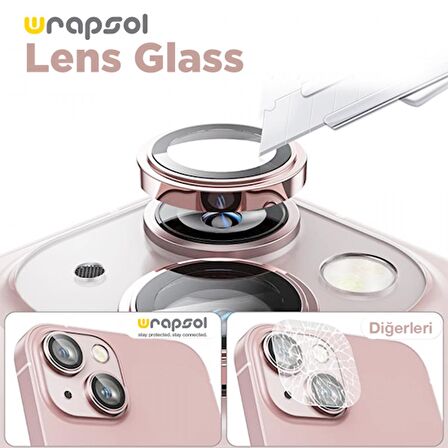 iPhone 15 Plus Pembe Kamera Lens Koruyucu Kolay Uygulama Aparatlı