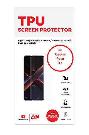 Xiaomi Poco X7 Kırılmaz Ekran Koruyucu Termoplastik TPU Film