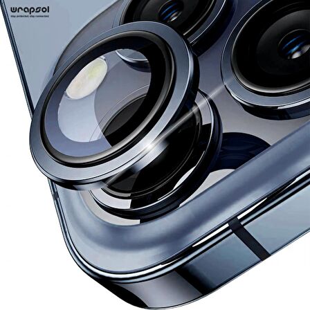 iPhone 15 Pro Kamera Lens Koruyucu Mavi Titanyum Kolay Uygulama Aparatlı