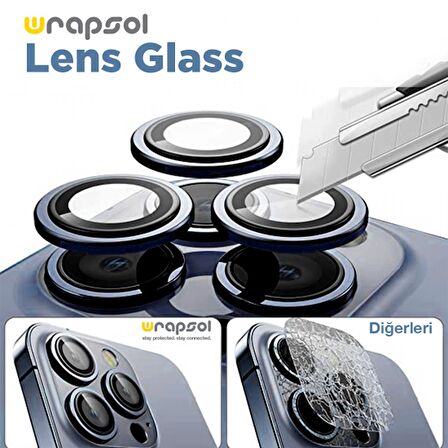 iPhone 15 Pro Kamera Lens Koruyucu Mavi Titanyum Kolay Uygulama Aparatlı