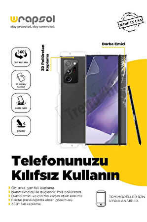 Xiaomi Mi 10 Lite 360 ° Full Body Ekran Koruyucu Kaplama Ön Arka Yan Darbe Emici Poliüretan Film