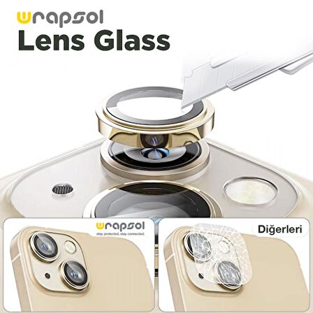 iPhone 15 Plus Sarı Kamera Lens Koruyucu Kolay Uygulama Aparatlı