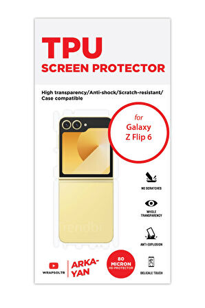 SAMSUNG GALAXY Z FLIP 6 TPU ARKA YAN KORUYUCU FİLM EKRAN KORUYUCU