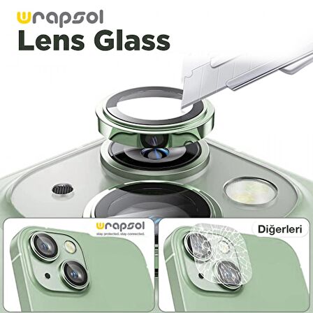 iPhone 15 Plus Yeşil Kamera Lens Koruyucu Kolay Uygulama Aparatlı