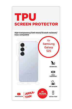 SAMSUNG GALAXY S25 EKRAN KORUYUCU TPU FİLM