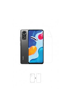 Xiaomi Redmi Note 11S 360 ° Full Body Ekran Koruyucu Kaplama Ön Arka Yan Darbe Emici Poliüretan Film