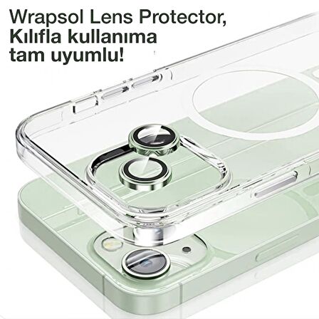 iPhone 15 Yeşil Kamera Lens Koruyucu Kolay Uygulama Aparatlı