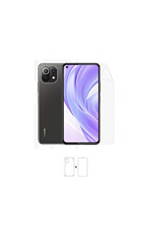 Xiaomi Mi 11 Lite 360 ° Full Body Ekran Koruyucu Kaplama Ön Arka Yan Darbe Emici Poliüretan Film
