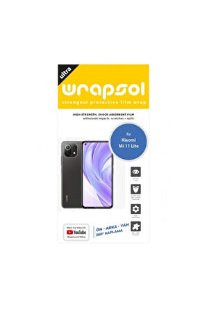 Xiaomi Mi 11 Lite 360 ° Full Body Ekran Koruyucu Kaplama Ön Arka Yan Darbe Emici Poliüretan Film