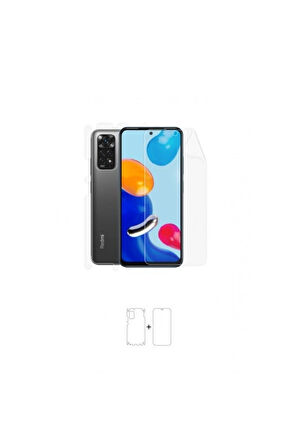 Xiaomi Redmi Note 11 360 ° Full Body Ekran Koruyucu Kaplama Ön Arka Yan Darbe Emici Poliüretan Film