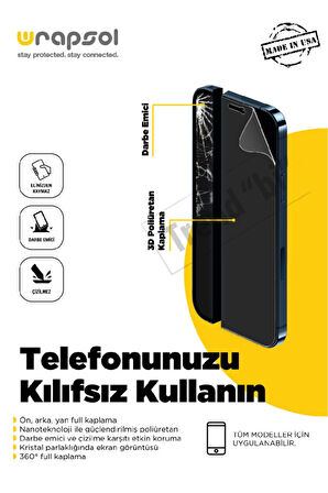 Xiaomi Mi Note 10 Ekran Koruyucu Kaplama Darbe Emici Poliüretan Film Amerika Üretimi