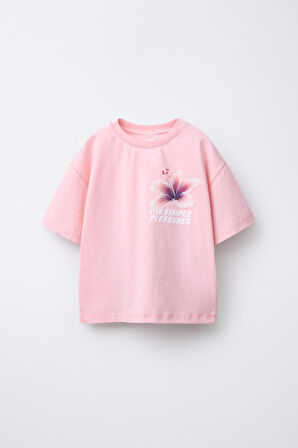 Me Simple Pleasures  Baskılı Kız Çocuk  %100 Pamuk Tişört