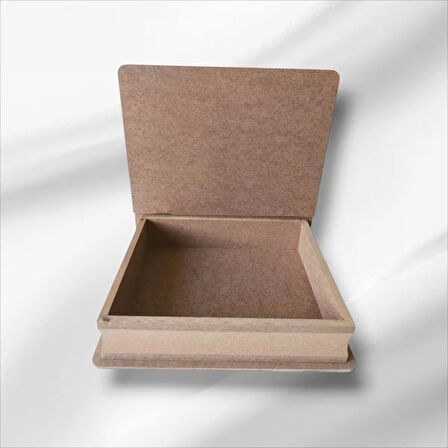 Ahşap-boyanabilir-dekoratif Kitap Kutusu