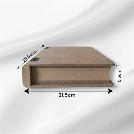 Ahşap-boyanabilir-dekoratif Kitap Kutusu