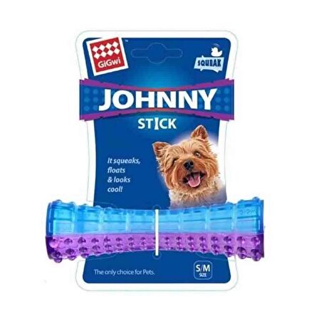 Gigwi Johnny Yüzebilen Sesli Kauçuk Stick Köpek Oyuncağı  (S/M)