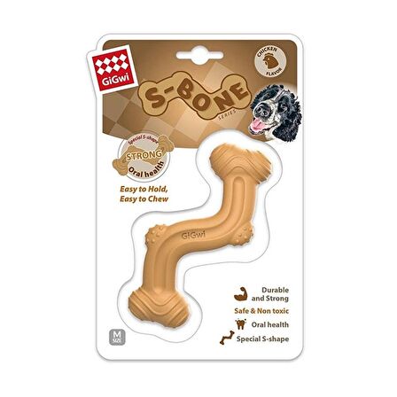 Gigwi S-Bone Kemik Şekilli At-Getir Köpek Oyuncağı Medium